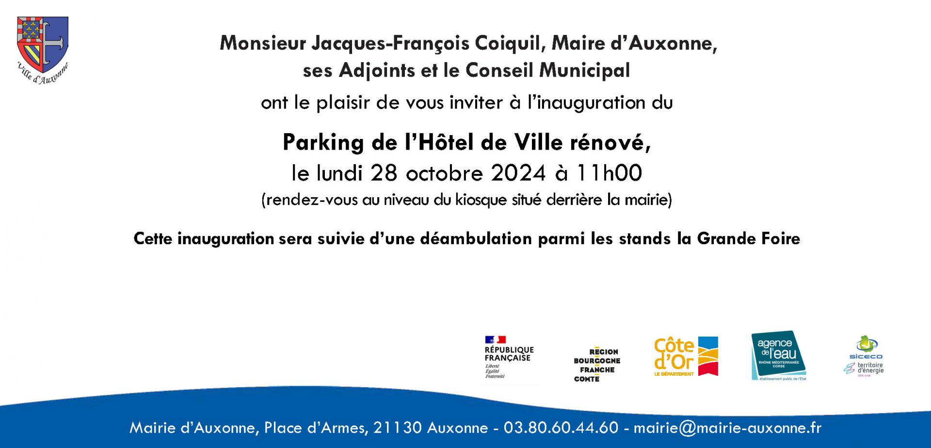 Inauguration du parking de l'Hôtel de Ville rénové