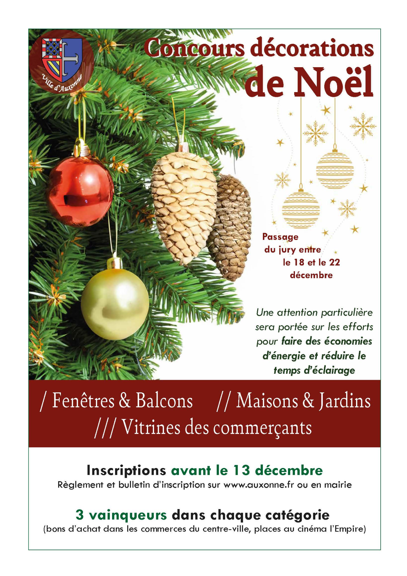 Concours de décorations de Noël : inscrivez-vous avant le 13 décembre