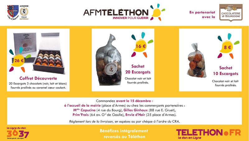 Vente de chocolats pour le Téléthon