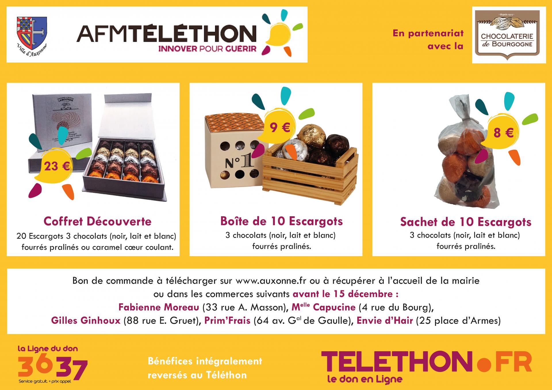 Vente de chocolats pour le Téléthon