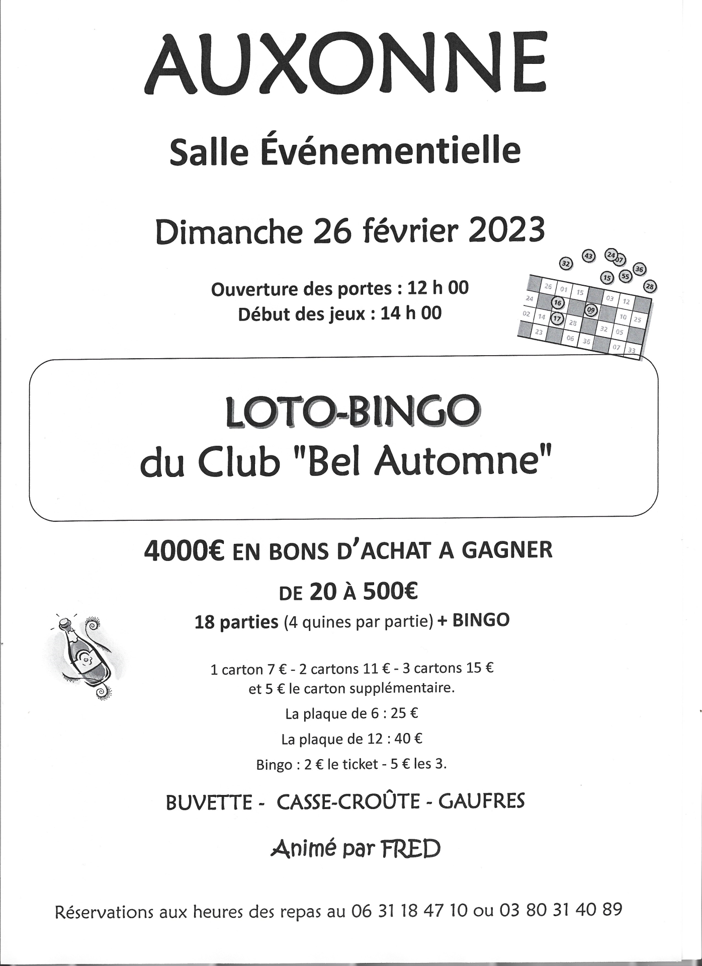 Loto-Bingo du Club "Bel Automne"